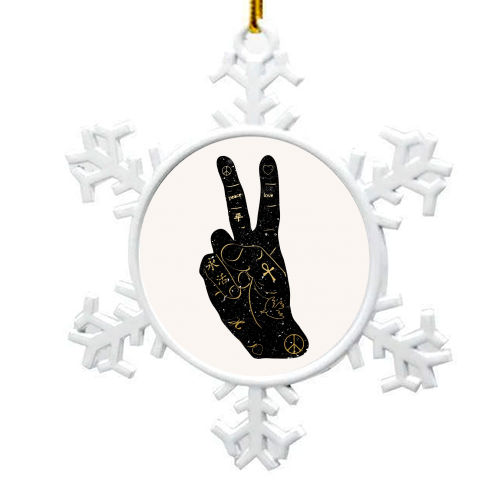 Peace - snowflake decoration by Uma Prabhakar Gokhale