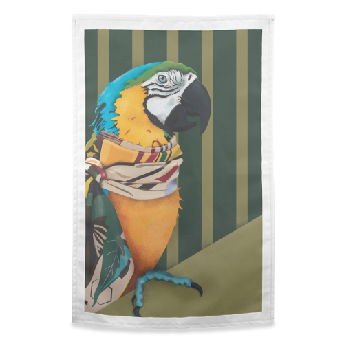 Pretty in silk - funny tea towel by Fatpings_studio