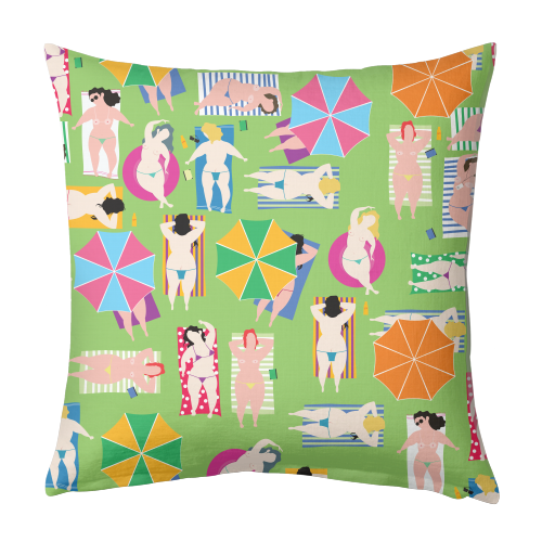 One day of summer - designed cushion by Fatpings_studio