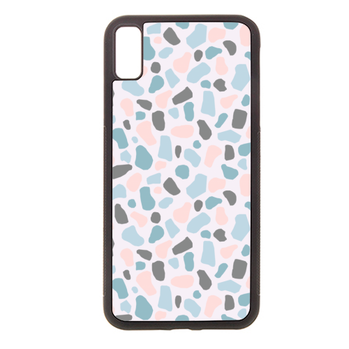 Terrazzo print - Blush pink and blue - stylish phone case by Eve Morgan