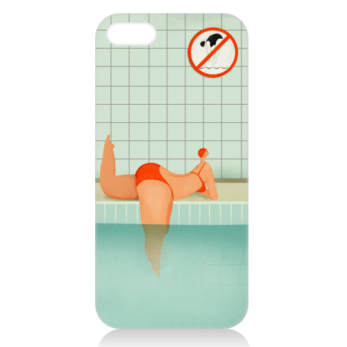 swimmer - unique phone case by Fatpings_studio