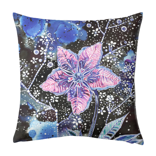 Space flower hellebore - designed cushion by Aleshka K