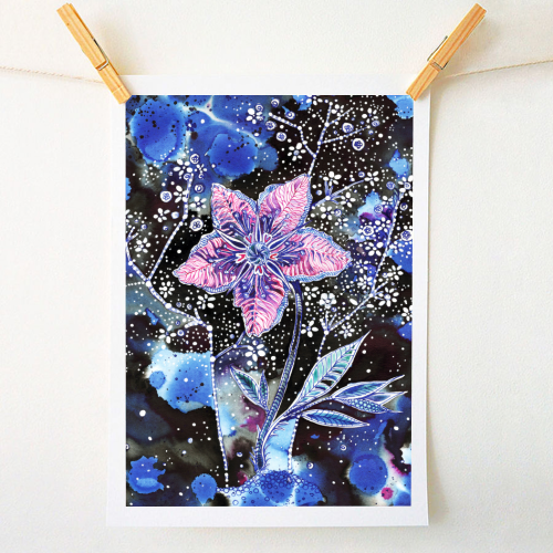 Space flower hellebore - A1 - A4 art print by Aleshka K