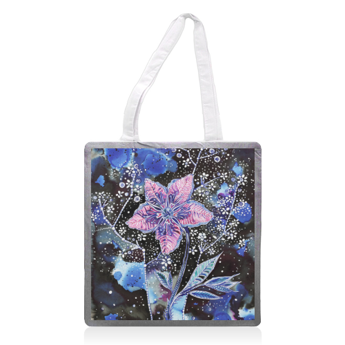 Space flower hellebore - printed tote bag by Aleshka K