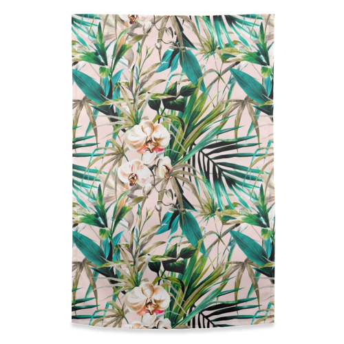 Pattern floral tropical 001 - funny tea towel by MMarta BC