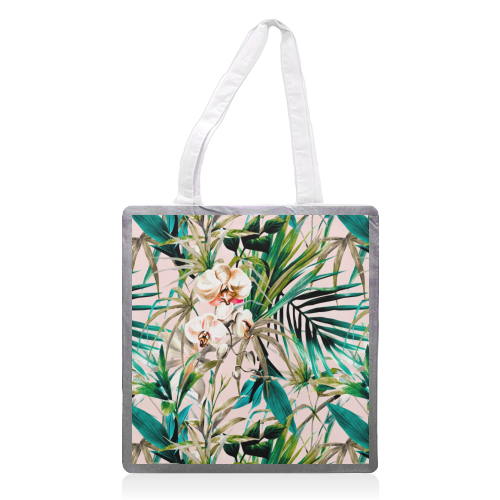 Pattern floral tropical 001 - printed tote bag by MMarta BC