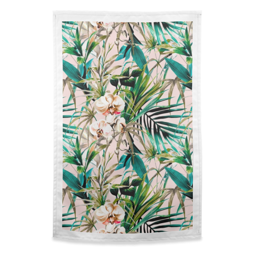 Pattern floral tropical 001 - funny tea towel by MMarta BC