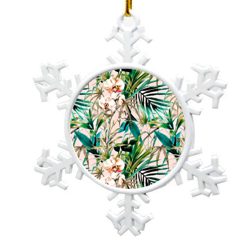 Pattern floral tropical 001 - snowflake decoration by MMarta BC