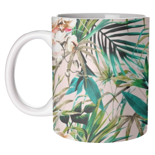 Pattern floral tropical 001 - unique mug by MMarta BC