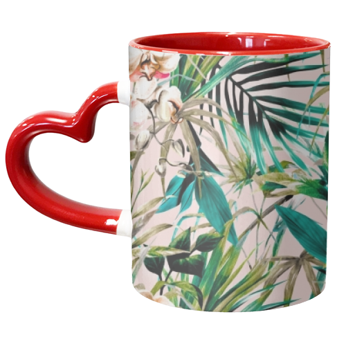 Pattern floral tropical 001 - unique mug by MMarta BC