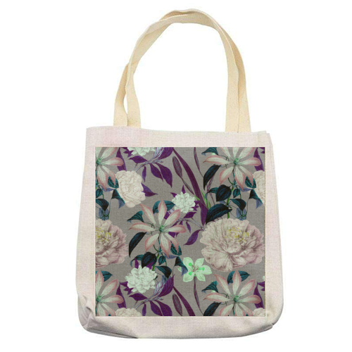 Flowery vintage pattern 01 - printed tote bag by MMarta BC